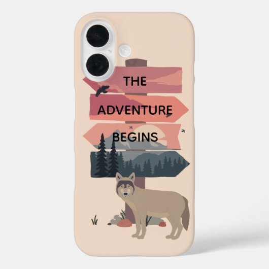 Adventure begint met reisgebarentaal Post Wilderne Case-Mate iPhone Case (Achterkant)