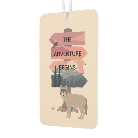 Adventure begint met reisgebarentaal Post Wilderne Luchtverfrisser (Links)