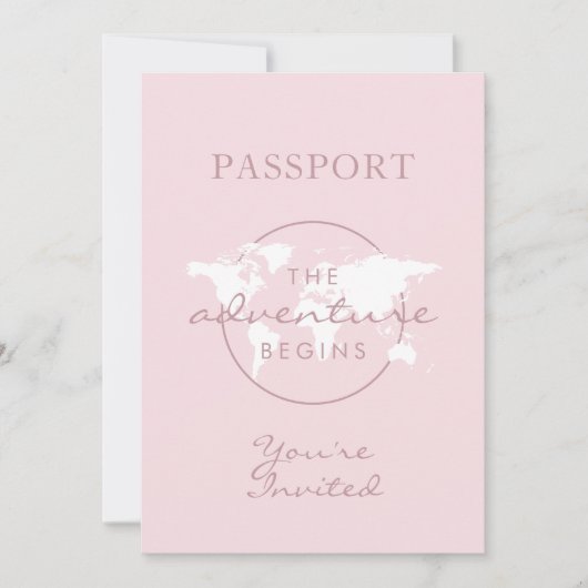 Adventure begint met reisthema Paspoortnummer Baby (Voorkant)