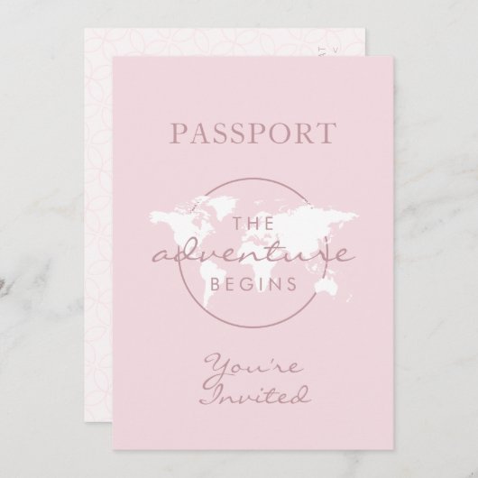 Adventure begint met reisthema Paspoortnummer Baby (Voorkant / Achterkant)