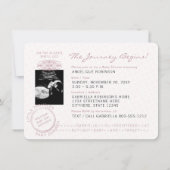 Adventure begint met reisthema Paspoortnummer Baby Kaart (Achterkant)