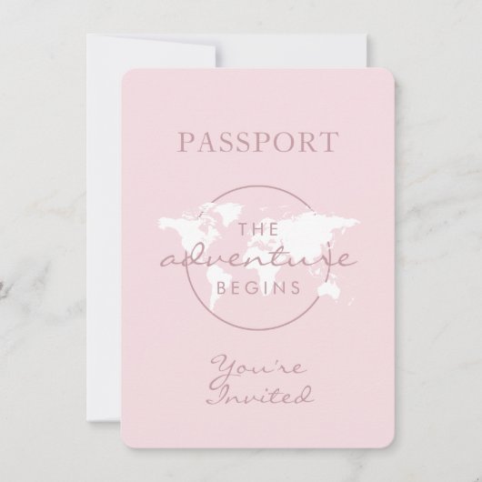 Adventure begint met reisthema Paspoortnummer Baby Kaart (Voorkant)