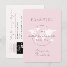 Adventure begint met reisthema Paspoortnummer Baby