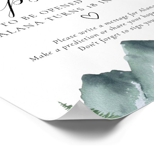 Adventure begint met Time Capsule Sign Poster (Hoek)