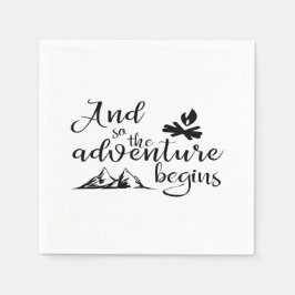 Adventure begint papier Napkin Servet
