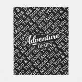 "Adventure begint" personaliseert zich met Jouw te Fleece Deken (Voorkant)