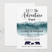 Adventure begint Waterverf Mountains Beren Kaart (Voorkant / Achterkant)