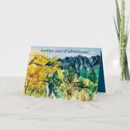 Adventure Birthday Hiking Trail Mountain Landscape Kaart