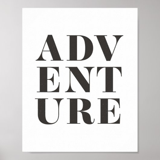 Adventure Black en White Kinder Room Decor Poster (Voorkant)