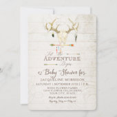 Adventure Boy Baby shower Tepee Wood Arrows Deer Kaart (Voorkant)
