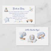 Adventure Boy Baby Speelgoed Baby shower Boek Aanv Informatiekaartje (Voorkant / Achterkant)