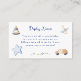 Adventure Boy Baby Speelgoed Baby shower Display S Informatiekaartje