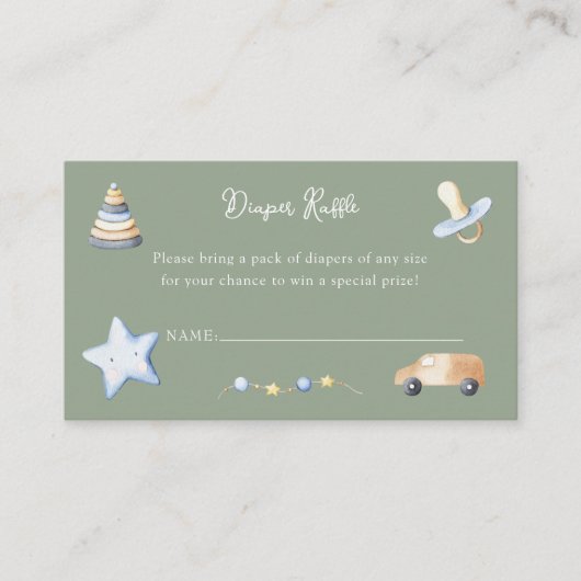 Adventure Boy Baby Speelgoed Baby shower Luier Raf Informatiekaartje (Voorkant)