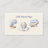 Adventure Boy Baby Speelgoed Baby shower Luier Raf Informatiekaartje (Achterkant)