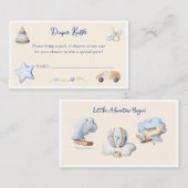 Adventure Boy Baby Speelgoed Baby shower Luier Raf Informatiekaartje (Voorkant / Achterkant)