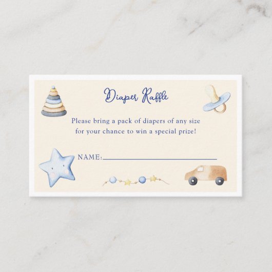 Adventure Boy Baby Speelgoed Baby shower Luier Raf Informatiekaartje (Voorkant)