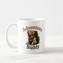 Adventure Buddy Golden Retriever Hiking Dog Coffee Koffiemok