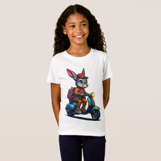 Adventure Bunny Girl's T-Shirt  (Voorkant volledig)