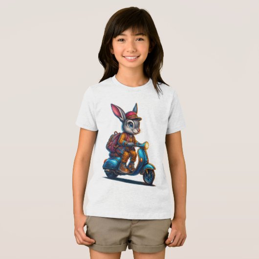 Adventure Bunny Kind's T-shirt - Schattige konijn  (Voorkant volledig)