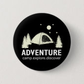Adventure Camp Ontdek en ontdek Ronde Button 5,7 Cm (Voorkant)