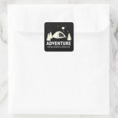 Adventure Camp Ontdek en ontdek Vierkante Sticker (Tas)