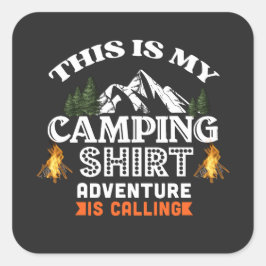 Adventure Camp Vierkante Sticker