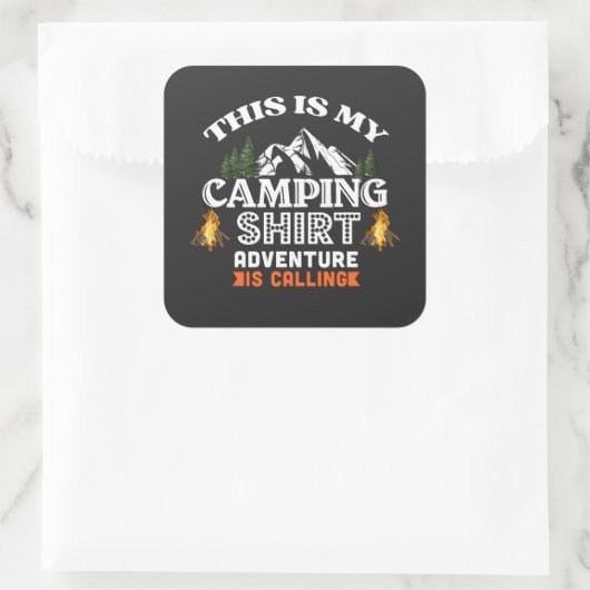 Adventure Camp Vierkante Sticker (Tas)