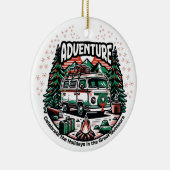 Adventure Camper Van Christmas Keramisch Ornament (Rechts)
