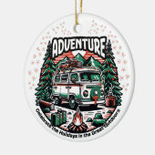 Adventure Camper Van Christmas Keramisch Ornament (Links)