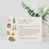 Adventure Camping Gender Neutral Baby Book Request Informatiekaartje (Staand voorkant)