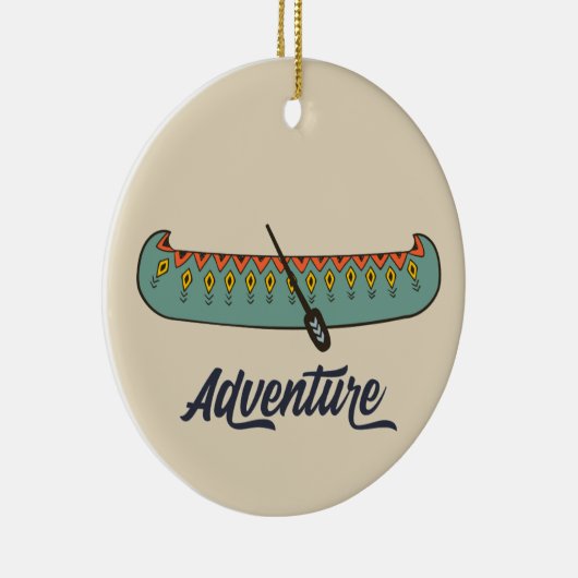 Adventure Canoe Keramisch Ornament (Rechts)
