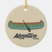 Adventure Canoe Keramisch Ornament (Voorkant)