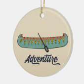 Adventure Canoe Keramisch Ornament (Links)