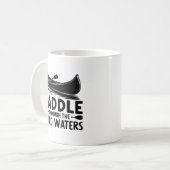 Adventure Canoe Silhouette Paddle Quote Art Koffiemok (Voorkant links)