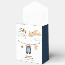Adventure Clothesline Airplane Sky Baby Shower Bedankdoosjes