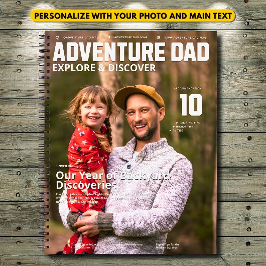 Adventure Dad Magazine Cover - Add Your Headline Notitieboek