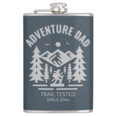 Adventure Dad Trail Getest – Charcoal Keepsake Heupfles (Voorkant)