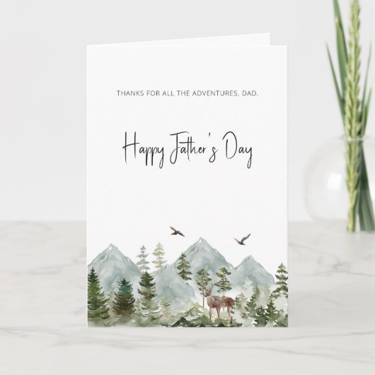 Adventure Dad Vaderdag Waterverf Aankondiging (Voorkant)
