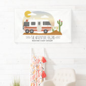 Adventure Desert Motorhome Neutraal Baby shower Spandoek (Insitu)