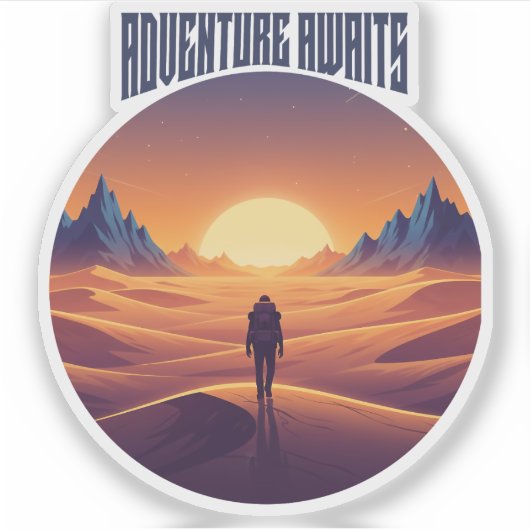 Adventure Desert T-shirt — Chasing Dunes & Desert  Sticker (Voorkant)