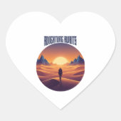 Adventure Desert Tee — Chasing Dunes & Desert Sky Hart Sticker (Voorkant)