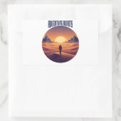 Adventure Desert Tee — Chasing Dunes & Desert Sky Rechthoekige Sticker (Tas)