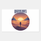 Adventure Desert Tee — Chasing Dunes & Desert Sky Rechthoekige Sticker (Voorkant)