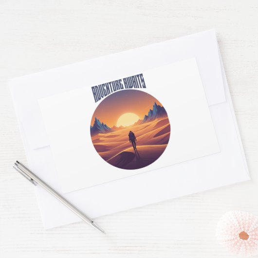 Adventure Desert Tee — Chasing Dunes & Desert Sky Rechthoekige Sticker (Envelop)