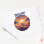 Adventure Desert Tee — Chasing Dunes & Desert Sky Vierkante Sticker (Envelop)