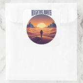 Adventure Desert Tee — Chasing Dunes & Desert Sky Vierkante Sticker (Tas)