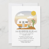 Adventure Desert Yellow Camper Neutraal Baby showe Kaart (Voorkant)