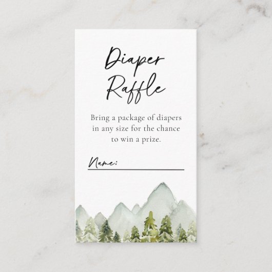 Adventure Diaper Raffle Kaart | Diaper Raffle (Voorkant)