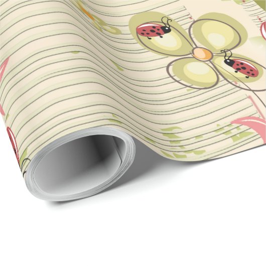 Adventure Ditsy Ladybird Cadeaupapier (Rol Hoek)