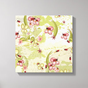 Adventure Ditsy Ladybird Canvas Afdruk